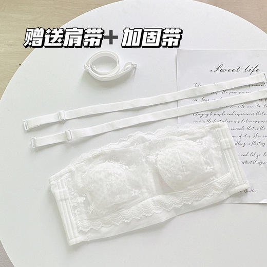 【薄款无肩带内衣 性感女大胸显小胸】夏季薄款 防滑抹胸式裹胸文胸罩 商品图6