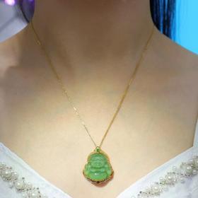 和田玉碧玉猫眼佛公