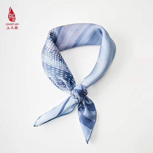 SAINTJOY/上久楷 女式真丝方巾   迷幻梦 FJS23056 商品图3