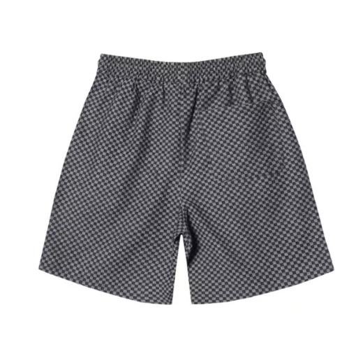 K35夏季新款格纹抽绳男女短袖时尚百搭休闲裤子经典潮流运动裤 商品图1