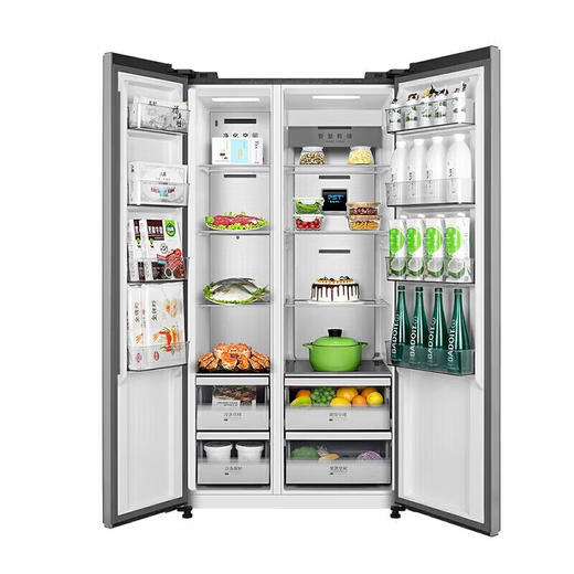 美的对开门风冷一级双变频急速冰箱 美的BCD-549WKGPZM(Q)海砂银 商品图3