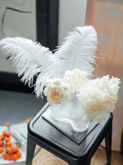 白色鸵鸟羽毛（30-35cm） 商品图2