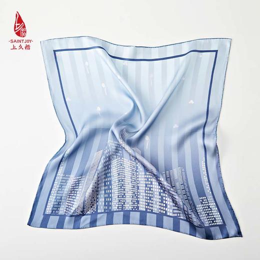 SAINTJOY/上久楷 女式真丝方巾   迷幻梦 FJS23056 商品图6