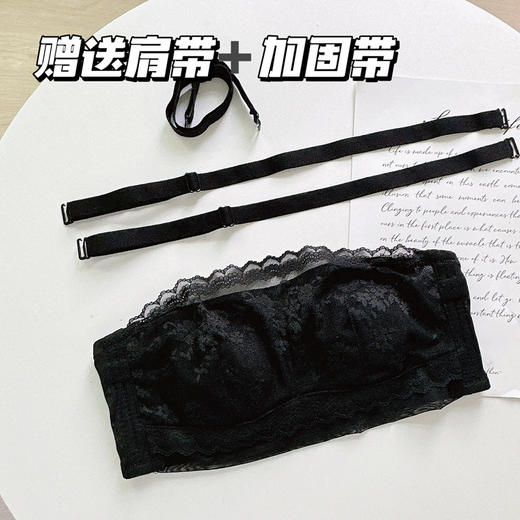 【薄款无肩带内衣 性感女大胸显小胸】夏季薄款 防滑抹胸式裹胸文胸罩 商品图7