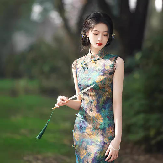 MYJ-无袖旗袍新款改良年轻款少女复古民国风老上海高级感日常可穿 商品图1