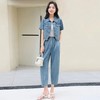 A9998时尚牛仔套装女夏薄2024新款洋气减龄牛仔短外套九分哈伦裤两件套 商品缩略图5