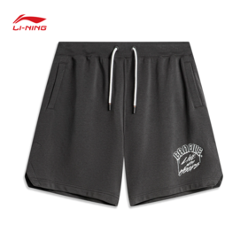 李宁反伍BADFIVE男子吸汗舒适宽松短卫裤AKSU439-4