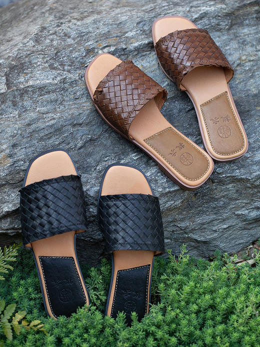 牧衣游 文艺复古真皮拖鞋新款通勤 知衍 【不支持会员折】 商品图1