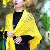 2025春秋新款时尚百搭纯色针织镂空菱形三角巾披肩外搭洋气围巾女 商品缩略图10