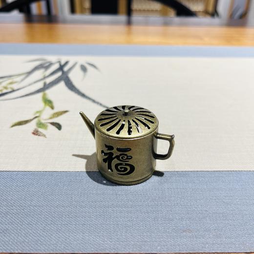 福享小茶壶°迷你铜盘香盒 商品图2