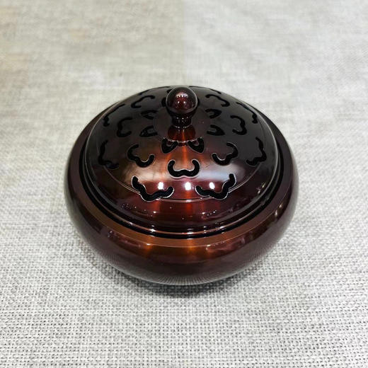 三足莲花盖铜香炉 商品图2