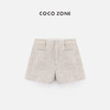 COCO ZONE2024复古风腰头撞色短裤暗扣前幅贴袋裤子24C10182 商品缩略图0