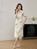 【专属特价】熙世界改良旗袍日常可穿夏季女装中式复古民国风印花开叉连衣裙 商品缩略图2
