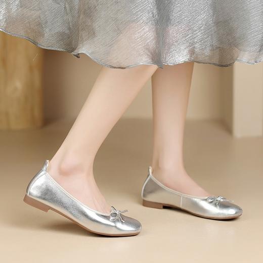 ZHR2024春夏季新款法式小香风仙女平底气质蛋卷公主女芭蕾舞单鞋 商品图3