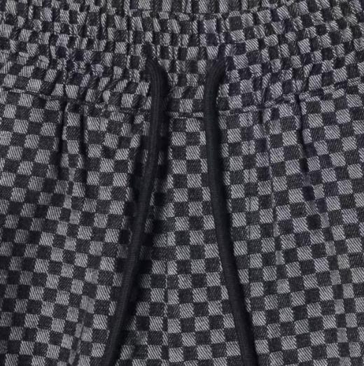 K35夏季新款格纹抽绳男女短袖时尚百搭休闲裤子经典潮流运动裤 商品图2