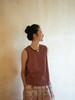 牧衣游原创汉麻棉炒色无袖背心女夏新款舒适百搭休闲无袖T恤 前茶 商品缩略图1