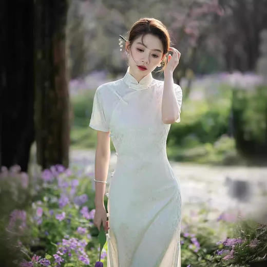 GSJ-915旗袍新中式长款优雅国风改良连衣裙 商品图1