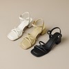 ZHR则则软底凉鞋一字带女2024夏季新款甜美仙女风户外罗马鞋中粗跟 商品缩略图2