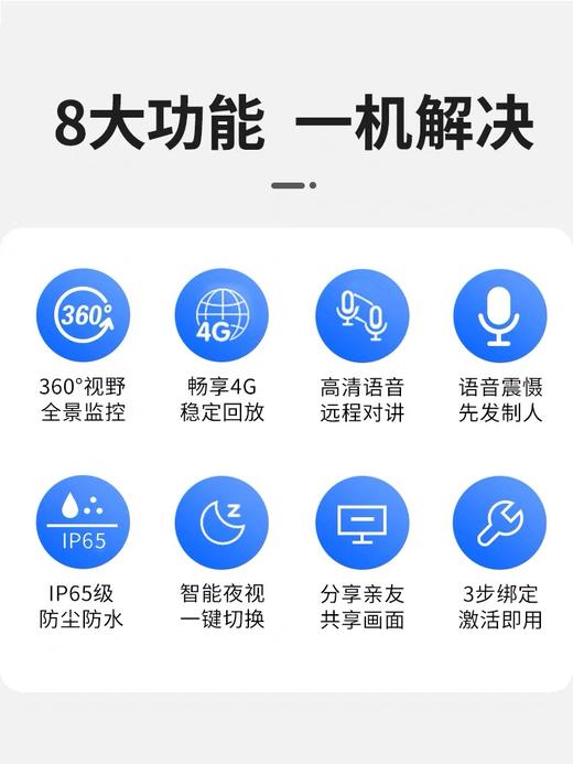 小蚁4g无线监控摄像头无需网络手机远程360全景家用插卡户外防水 商品图1
