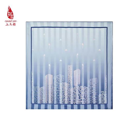 SAINTJOY/上久楷 女式真丝方巾   迷幻梦 FJS23056 商品图7