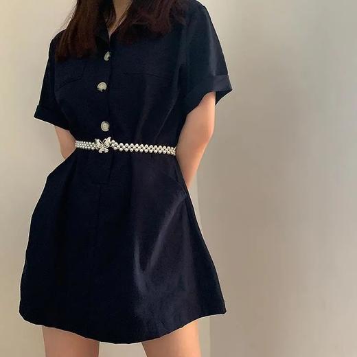珍珠腰链弹力新款女百搭汉服裙子收腰学生韩版编织串珠配饰显瘦款 商品图4