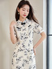【专属特价】熙世界2025夏季新款新中式改良旗袍连衣裙复古水墨碎花国风裙子 商品缩略图2