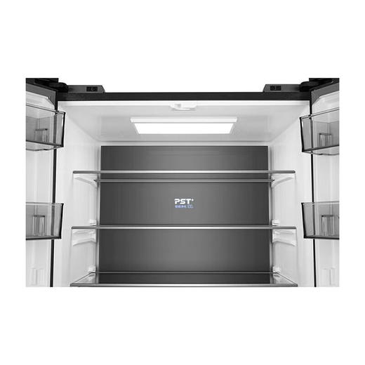 美的（Midea）523升527微晶一周鲜十字对开门四门风冷无霜一级双变频超薄电冰箱 2mm嵌入BCD-523WSGPZMA钻影灰 商品图4