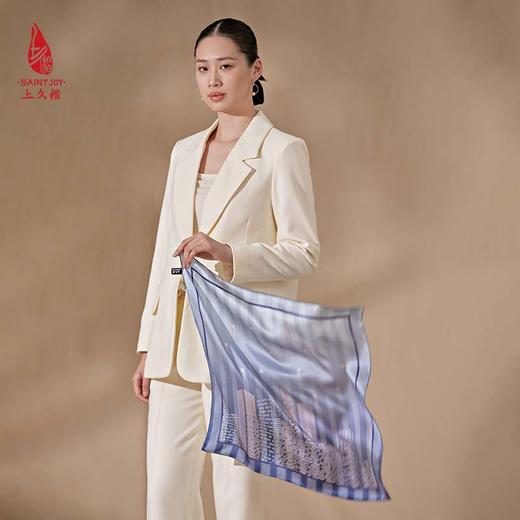 SAINTJOY/上久楷 女式真丝方巾   迷幻梦 FJS23056 商品图0