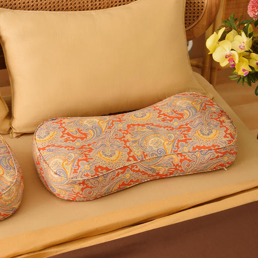 晨暮海系列曲线枕荞麦壳枕头护颈椎荞麦皮睡眠四季 商品图0