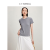西嘉C+IMPRESS/西嘉奥地利兰精天丝真丝混纺柔软云朵莫代尔t恤女夏季T2402027 商品缩略图1