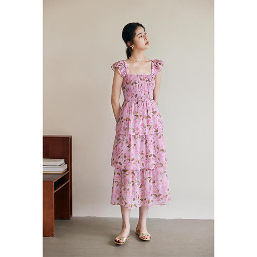 【合作款】HeyDress小飞袖印花蛋糕连衣裙 商品图0