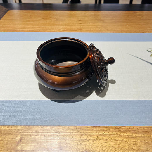 精雕如意纹三足铜香炉 商品图4