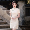 国风新中式，韩国麻复合改良版单层旗袍MLS-6911 商品缩略图2