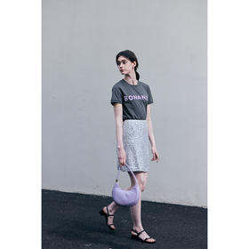 HeyDress幸运刺绣T恤女夏季圆领宽松时尚短袖百搭通勤感字母半袖