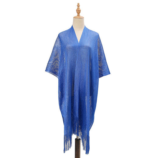 亚马逊热销金丝宽松防晒罩衫衣裙度假镂空比基尼海边泳衣披肩现货 商品图13