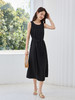 【专属特价】熙世界赫本风黑色无袖连衣裙2025夏装新款收腰系带裙子法式长裙 商品缩略图4