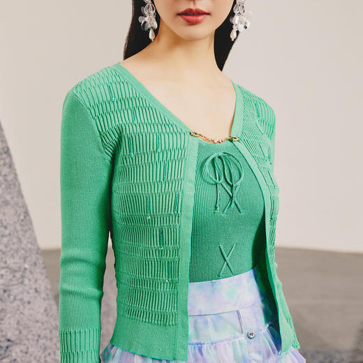 优雅复古氛围感针织毛衫上衣女春装 商品图3