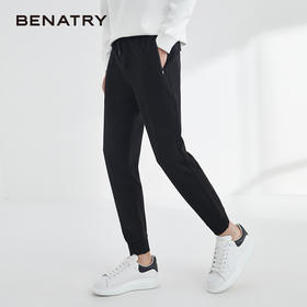 贝纳川新款黑色休闲裤男宽松百搭韩版小脚裤EAY132001402