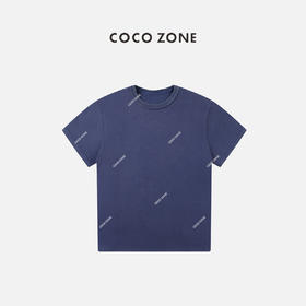 COCO ZONE2024新款“紫藤T"100棉印花短袖T恤百搭休闲上衣24C10151