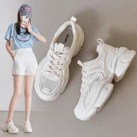 ZHR则则时尚网面透气老爹鞋女鞋2024夏季新款厚底增高运动休闲鞋