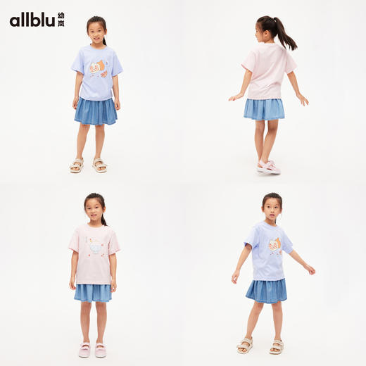 【好友特惠】幼岚「桉树牛仔」裙裤舒适贴身吸湿排汗24夏新款儿童女童牛仔裙裤ZY 商品图2