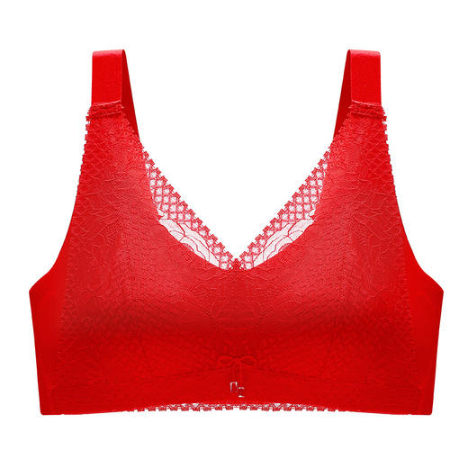 【大码大红新品内衣，泰国乳胶杯】性感镂空蕾丝，深V聚拢，大胸显瘦，尽显胸器完美，聚拢、收副乳，性感、优雅、舒适，内外兼修，快来拥有吧！ 商品图10