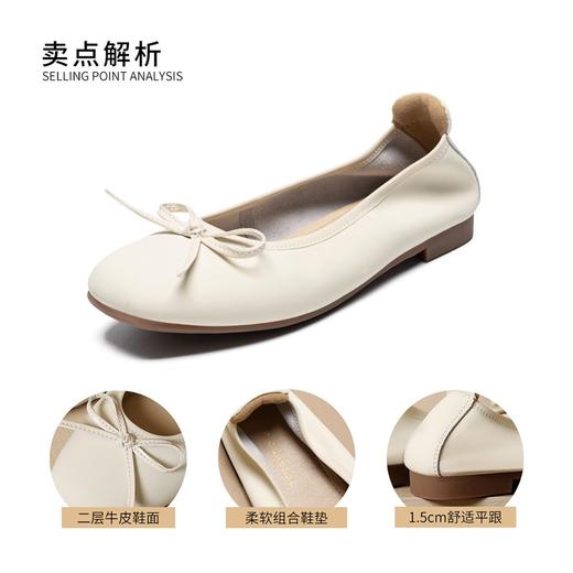 ZHR2024春夏季新款法式小香风仙女平底气质蛋卷公主女芭蕾舞单鞋 商品图1