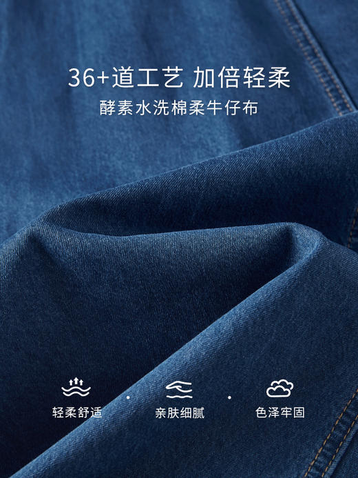 【专属特价】熙世界通勤职场港风牛仔连衣裙夏装新款泡泡袖法式鱼尾a字裙子 商品图4