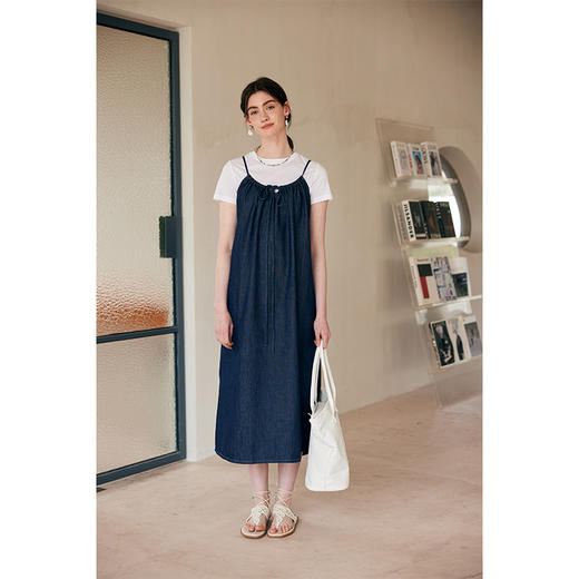 （小眠专属）HeyDress复古牛仔吊带裙 【不含T恤】女夏季法式宽松显瘦慵懒风休闲度假连衣裙 商品图2