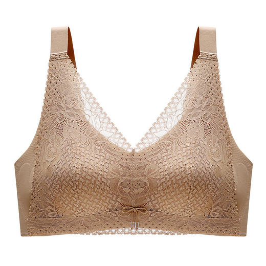 【大码大红新品内衣，泰国乳胶杯】性感镂空蕾丝，深V聚拢，大胸显瘦，尽显胸器完美，聚拢、收副乳，性感、优雅、舒适，内外兼修，快来拥有吧！ 商品图6