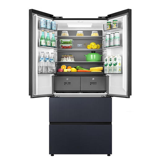美的（Midea）冰箱522升变频一级能效除菌净味微晶一周鲜超薄家用大冰箱BCD-522WFGPZMA钻影灰 商品图3