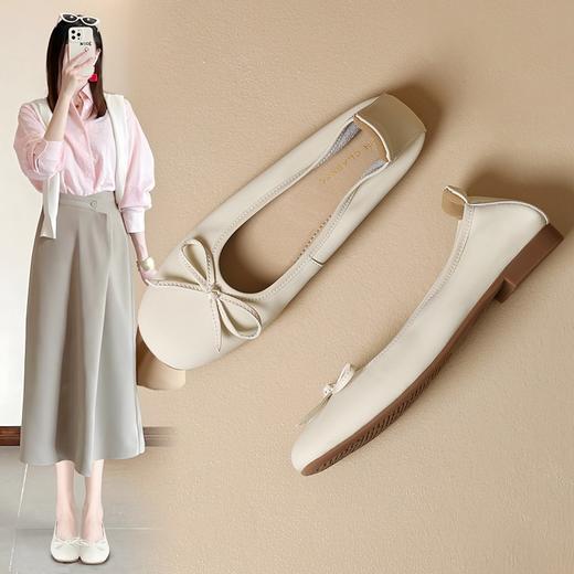 ZHR2024春夏季新款法式小香风仙女平底气质蛋卷公主女芭蕾舞单鞋 商品图0