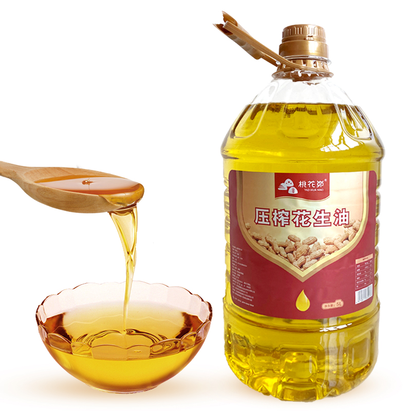 【食用油】桃花峁陕北压榨花生油5L/桶