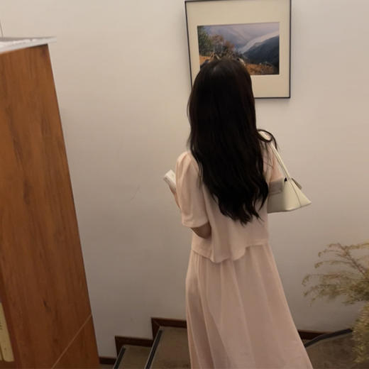 金蘑菇菇 /仲夏甜茶套装 云感轻透定制醋酸宽松两件套 商品图4